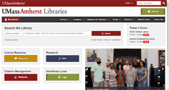 Desktop Screenshot of library.umass.edu