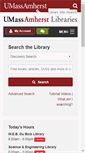 Mobile Screenshot of library.umass.edu