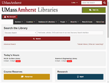 Tablet Screenshot of library.umass.edu