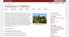 Desktop Screenshot of math.umass.edu