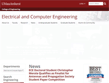 Tablet Screenshot of ece.umass.edu