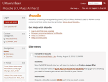 Tablet Screenshot of moodle.umass.edu