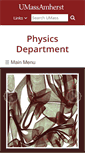 Mobile Screenshot of physics.umass.edu